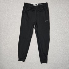 Nike Men Activewear Pants M Black Jogger Fleece Therma-Fit Logo 27" Inseam
