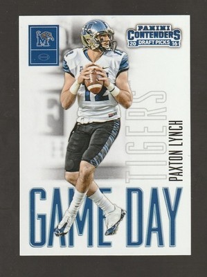 2016 Panini Contenders Draft Picks #16 Paxton Lynch rookie card, Memphis Tigers