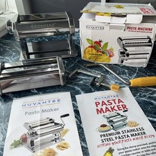 Nuvantee Stainless Steel Pasta Machine 150 Roller With Pasta Cutter