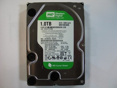 Western Digital Caviar Green 1TB,Intern,5400RPM,8,89 cm (3,5 Zoll) (WD10EADS).