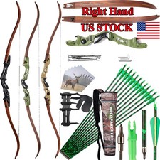 62" ILF Takedown Recurve Bow 25-60lbs Carbon Arrows Archery Hunting Competition