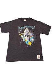 Vtg 90s Mighty Ducks T Shirt XL Nutmeg Mills NHL Hockey Big Graphic Double Sided