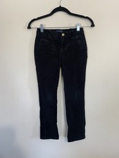 Ralph Lauren Girls Black Corduroy Straight Leg Pants Size 7