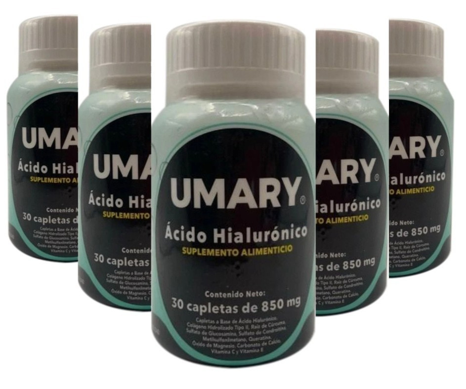 1-5 Pack UmaryAcidHyaluronic 30 Caplets 850mg Enhanced Overall Body Wellness