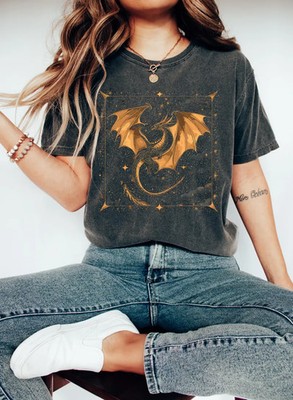Mystical Dragon Comfort Tee Celestial Fantasy Shirt Mythical Creature