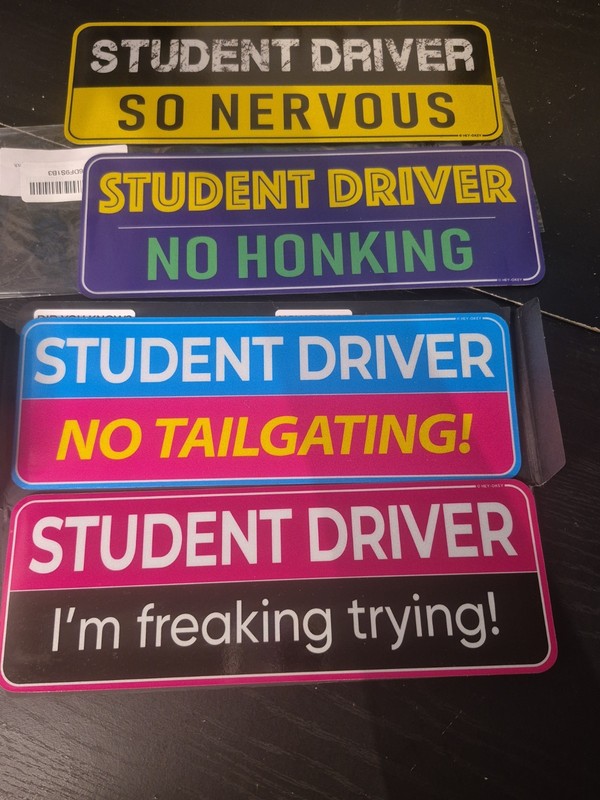 Student Driver Car Magnets Set Of 4 Unique!