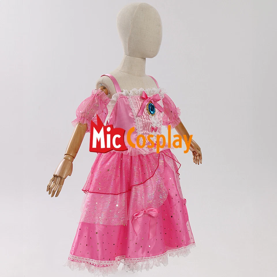 Vestido rosa pêssego com mangas Halloween infantil meninas Kawaii - Imagem 2 de 4