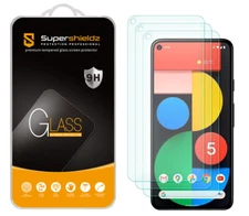 [3-Pack] Supershieldz Tempered Glass Screen Protector for Google Pixel 5