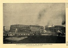 Riesenfeuer in Antwerpen * Königliches Zollhaus in Flammen * Bilddokument 1901