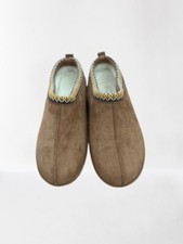Platform 1" Brown Embroidered Slipper Boots Shoe Sherpa Lining Slip Size 41