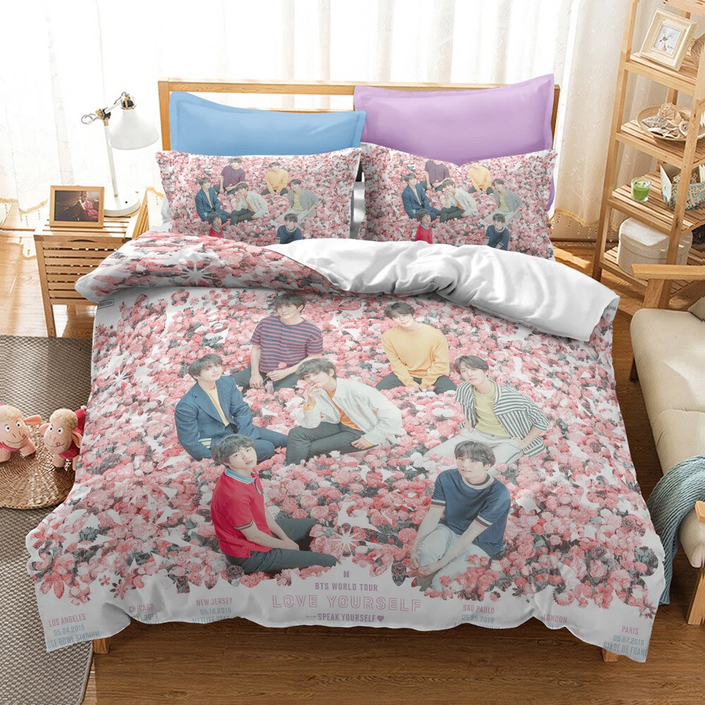 BTS Collection Bed Cover Set Single Double Queen King Bedding Set