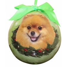 Pomeranian Christmas Ball Ornament