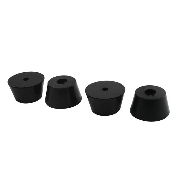 4pcs 40mm X 22mm Conical Recessed Rubber Feet Bumpers Pad Washer Black