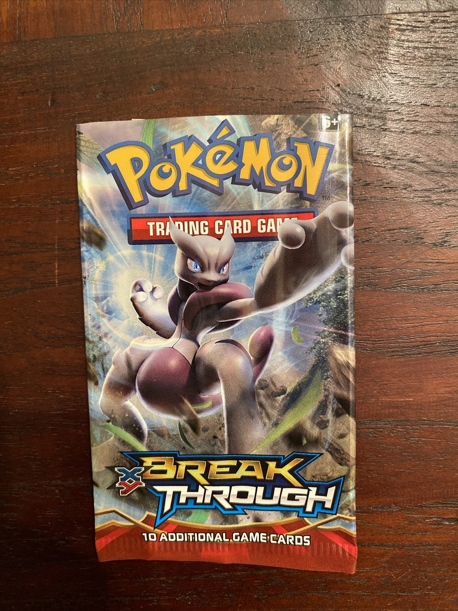 pokemon xy breakthrough booster pack EMPTY Pokemon XY Breakthrough Booster Pack Mega Mewtwo X Art 🔥