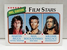 Mel Gibson Stars: Custom-Designed Trading Card Lethal Weapon Mad Max Braveheart