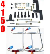 Dual Inlet 4150 Mech Blower Fuel Lines Red Color Kit Holley Linkage Combo