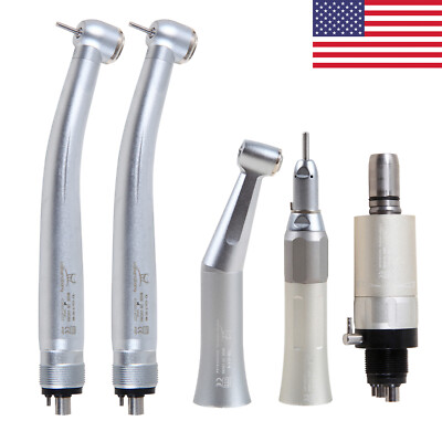 Dental Fast Turbine Low/Slow Speed Handpiece Kit Contra angle 4H Air motor N#1