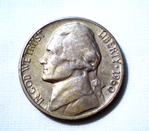 Mint Error 1960 D Jefferson Nickel - Dbl. D Mint Mark Rev. Circ. (585n)