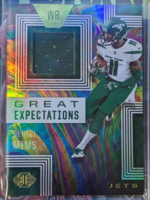 2020 Panini Illusions Great Expectations Denzel Mims Rookie Jersey Patch