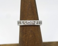 Platinum  Diamonds Half Eternity Band Ring, Size 5.25, approx. 0.45 CTW
