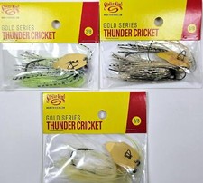 (Lot of 3) Strike King Gold Series Thunder Cricket Vibrating Blade Jig 3/8oz!!