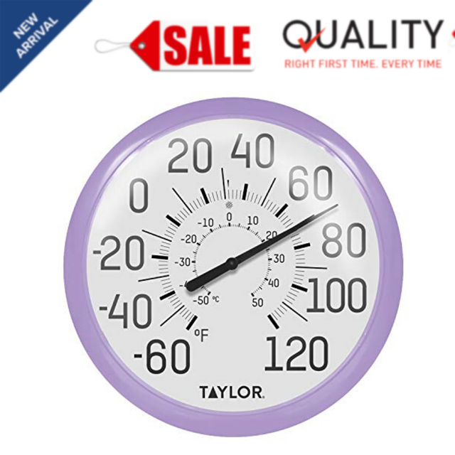 Taylor Indoor Extra Large Outdoor Thermometer 13.25" Dial Patio