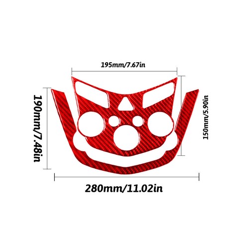 2-Piece Red Carbon Fiber Rear Door Control Cover Trim For Silverado/Sierra – Self-Adhesive, LHD