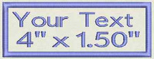 Custom Rectangle Name Tag, Patch, Badge Iron On or Sew On - 4" x 1.50"