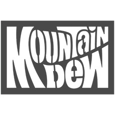 6.5"x10" Clear Plastic Stencil - Mountain Dew MC675
