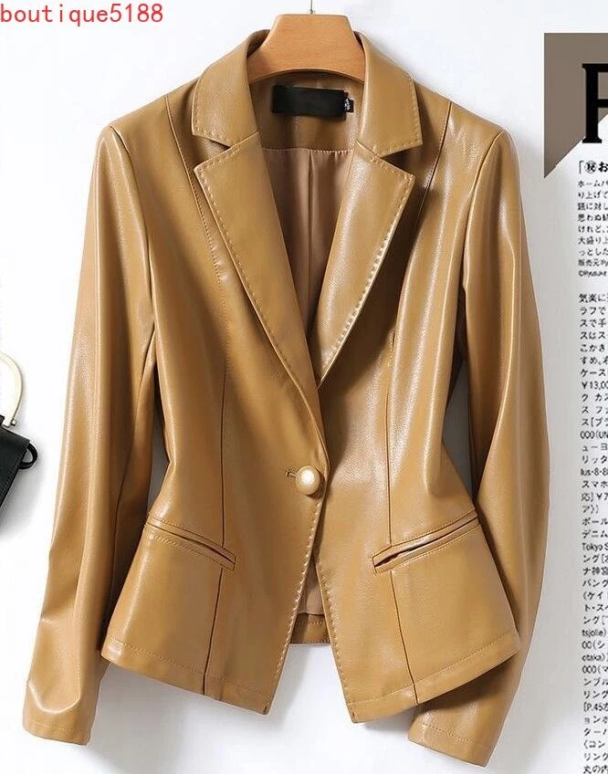 OFF WHITE Giacche corte donna vera pelle slim fit manica lunga tuta colletto cappotti formali