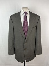 Chaps Ralph Lauren Men's Gray Brown Wool Blazer 42L 395 Two Button Vintage