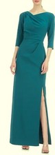 Kay Unger Ink Blue Margerite Column Gown Size 6 $318
