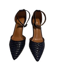 lauren lorraine blue crystal embellished heels