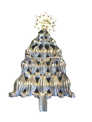 Swarovski Signed Christmas Tree Brooch/Pin 2005 Rockefeller Center