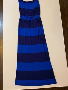 navy blue sleeveless maxi dress