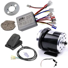 Pedal Sprocket 24V 500W Brush Electric Motor Controller Kit Quad Scooter Go Kart