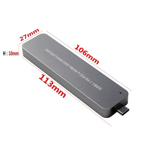 SSD Enclosure for ngff m.2 NVMe PCIE SSD to USB 3.1 Type C Hard Disk Drive Case - Afbeelding 22 van 28