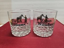 Evan Williams Kentucky First Distillery Rocks Glass Set Of (2) Pre-owned