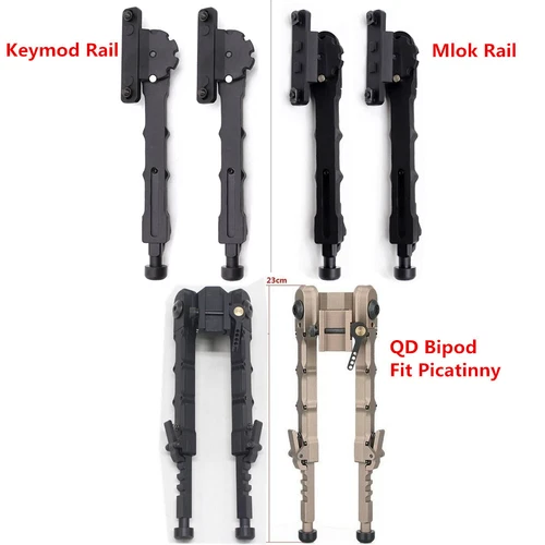 7.5 - 9" Adjustable Matte Hunting Rifle Bipod Lightweight for M-lock/Keymd Rail - Picture 5 of 24