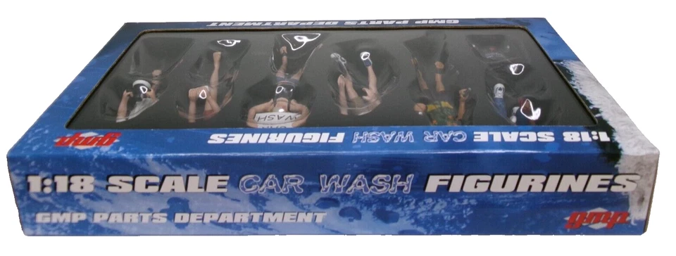 Vintage 2005 GMP Parts Department 1:18 Scale Car Wash Figurines #G1800124 w/ Box - Image 3 of 4