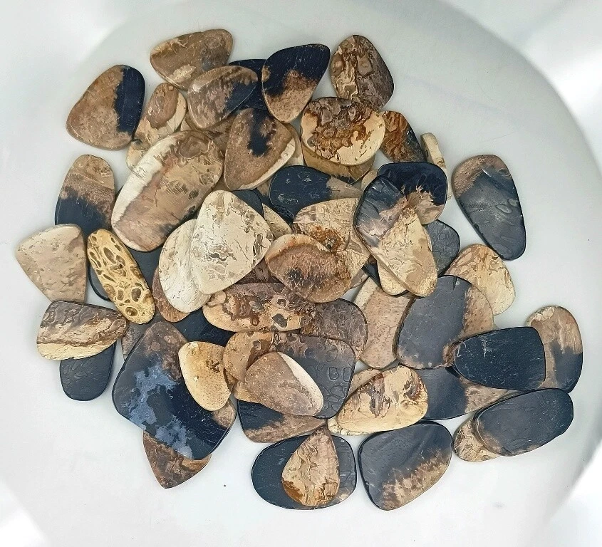 Lote de cabujón de ágata raíz de palma hecho a mano, piedra preciosa suelta de ágata raíz de palma 72476 Foto 3 de 4