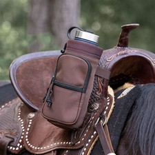 Horse Saddle Bottle Holder, Brown, Horse Tack, Horse Gifts, Saddle Accessories