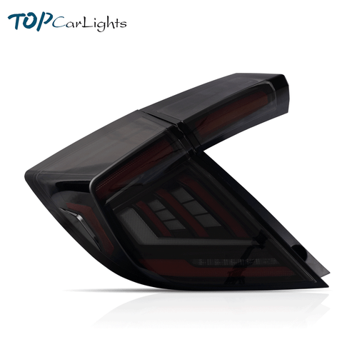 VLAND Smoked Lens LED Tail Lights For 2018-2021 10th Gen Honda Civic Hatchback - Picture 2 of 15