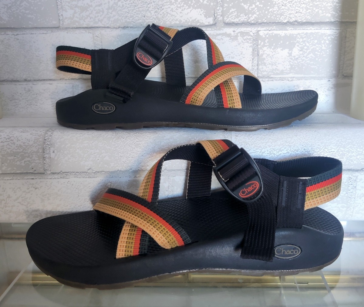 Chaco Men\'s Size 11 Orange Brown Z/1 Classic Sandals Tetra Moss JCH108393 Chaco Z1 Classic Sandal Shoes Mens Size 11 Outdoor Hiking  main image 4