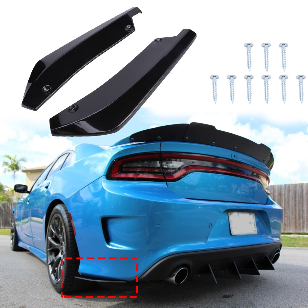 For Dodge Challenger SRT Carbon Car Rear Bumper Diffuser Lip Splitter Spoiler For Dodge Challenger SRT Carbon Car Rear Bumper Diffuser Lip Splitter Spoiler