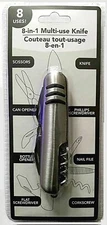 Multi-Use Knife Utility Hand Tool 8-in-1 Can Opener Blade Corkscrew NEW SEALED