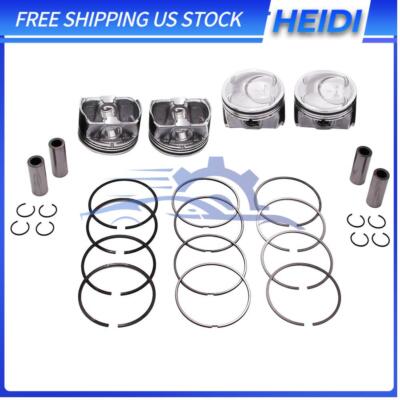 Engine Piston w/ Rings Kit Fit For 11-13 Kia Sorento Optima Hyundai Sonata 2.4L