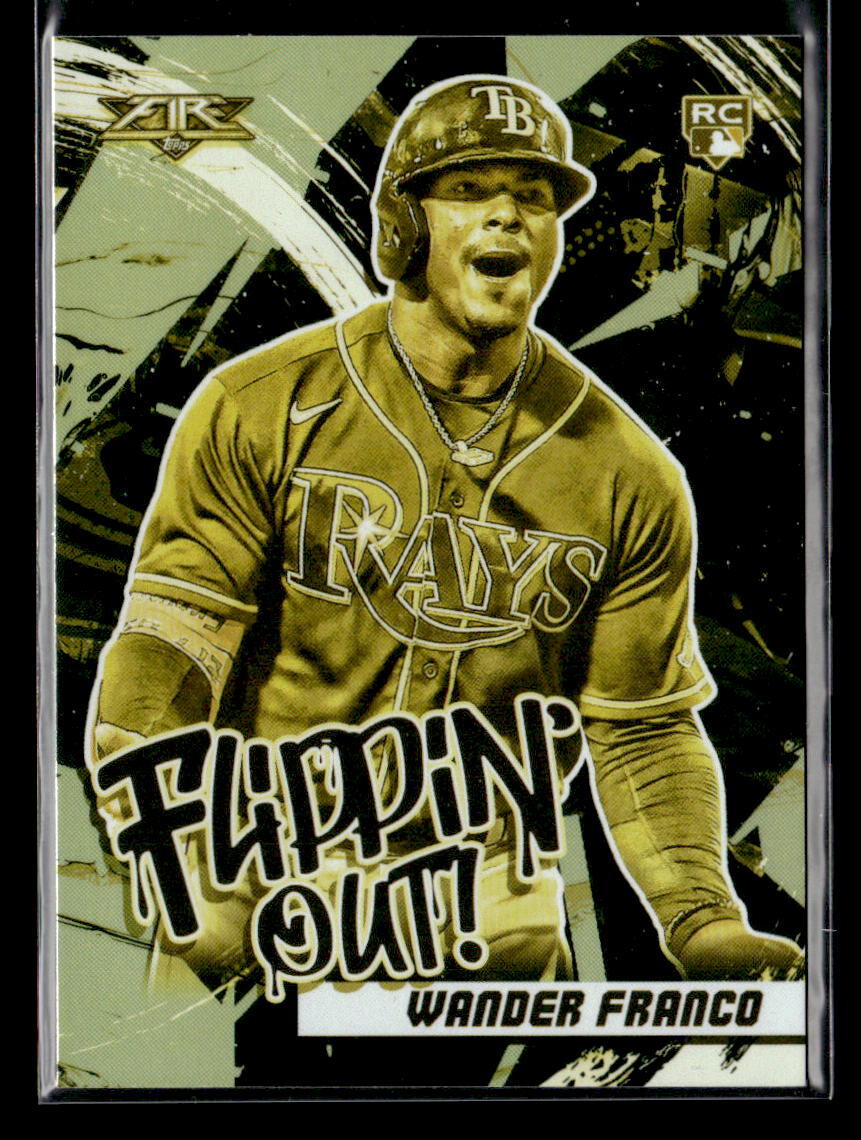 Wander Franco RC - 2022 Topps Fire Flippin' Out Gold Minted #FO-4 Tampa Bay Rays