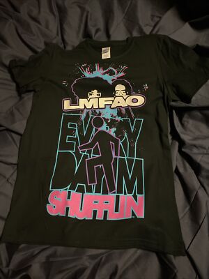 LMFAO Shufflin Licensed tee T shirt (small) Black Classic Dance