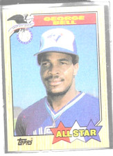 1987 Topps All Star George Bell 612 Toronto Blue Jays Baseball Card
